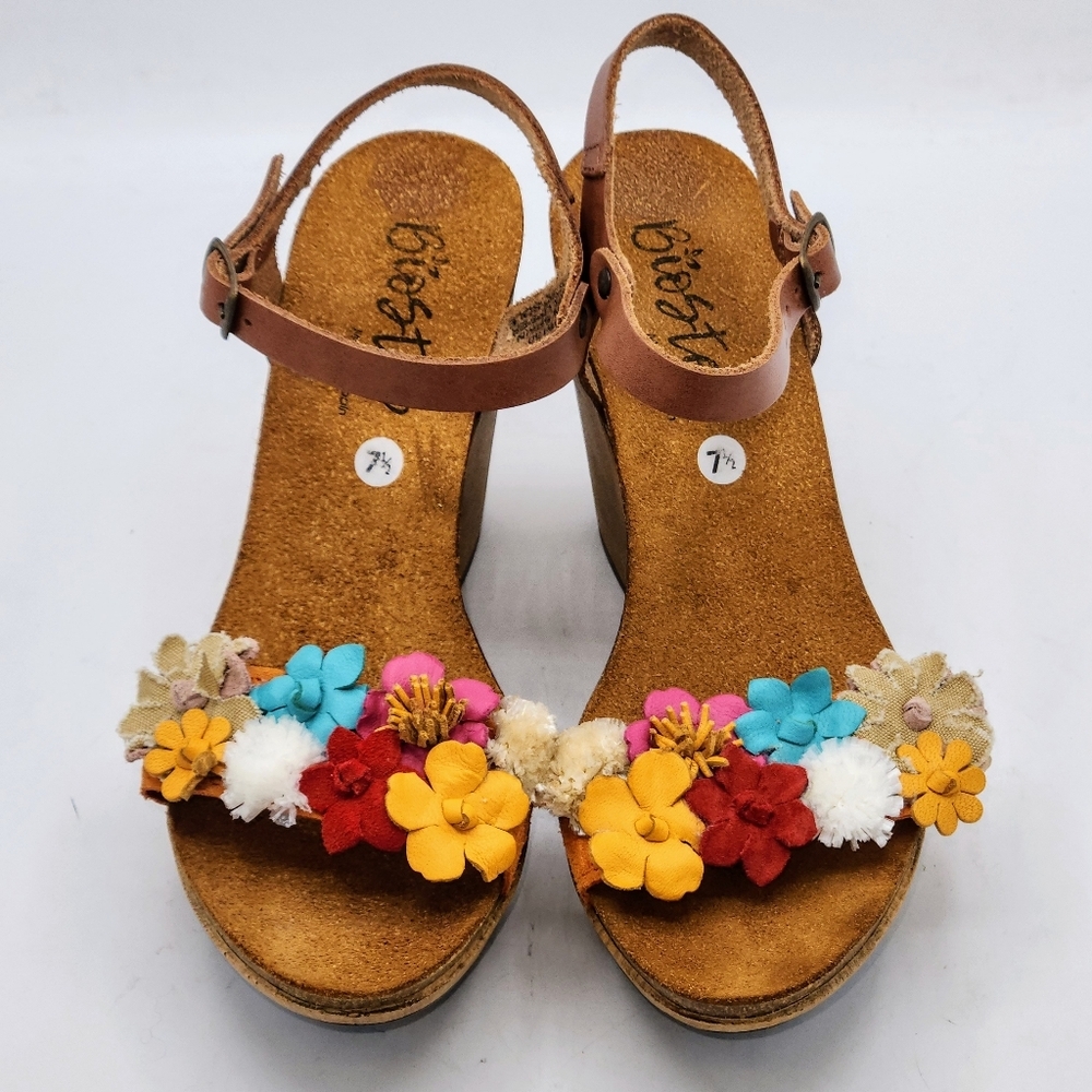 Floral Multi-Color Wedge Sandals - Women - Picture 6 of 16